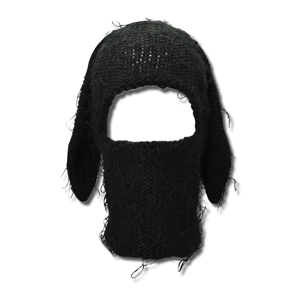 Distressed Black Bunski Balaclava